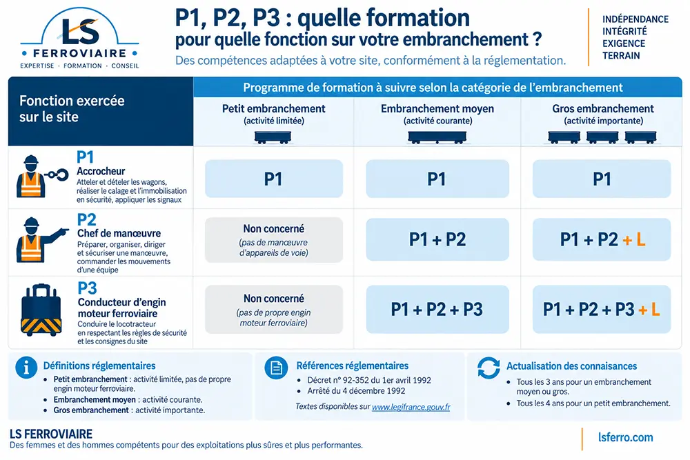 LS FERROVIAIRE choisir habilitation p1 p2 p3 logigramme